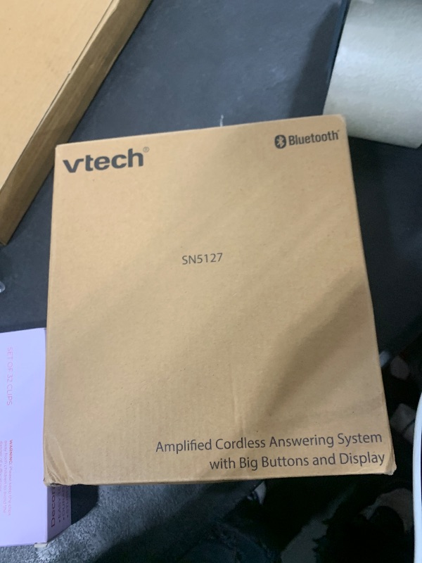 Photo 1 of VTech Amplified Cordless Senior Phone with Answering Machine, Call Blocking, 90dB Ringer, Audio Assist, Big Buttons