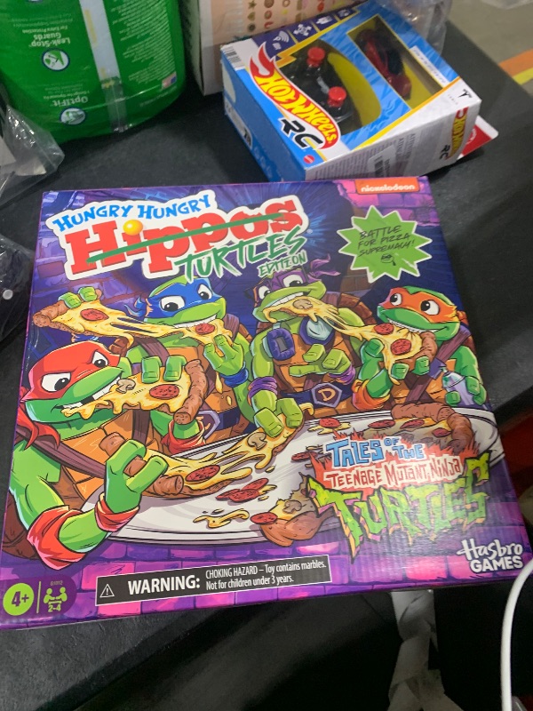 Photo 1 of Hungry Hungry Hippos: Teenage Mutant Ninja Turtles Edition Game | Ages 4 and Up | 2 to 4 Players | Kids Board Games | Gifts for Preschoolers (Amazon Exclusive)