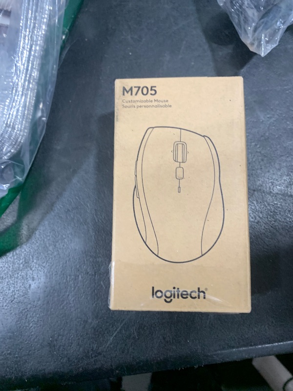Photo 1 of Logitech M705 Marathon Wireless Mouse, 2.4 GHz USB Unifying Receiver, 1000 DPI, 5-Programmable Buttons, 3-Year Battery, Compatible with PC, Mac, Laptop, Chromebook - Black