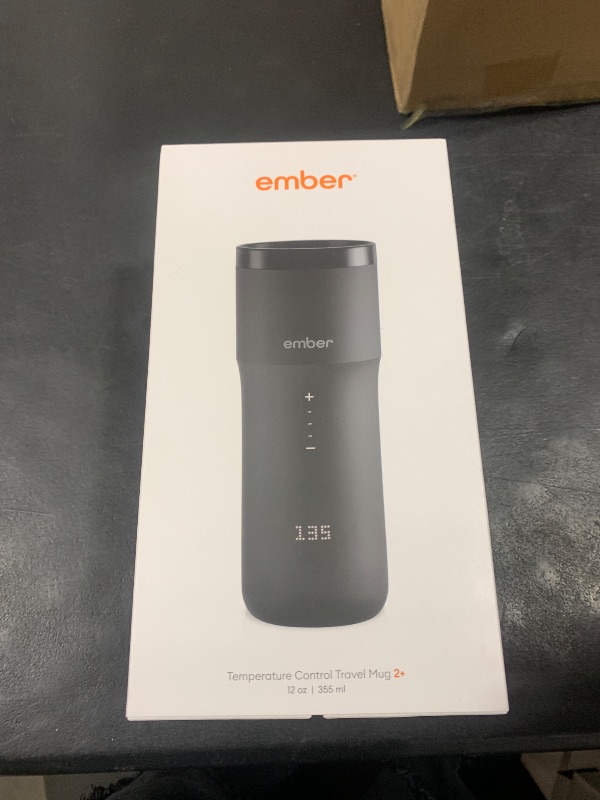Photo 1 of Ember Travel Mug 2+, 12 oz, Temperature Control Smart Travel Mug, Stainless Steel, Slate Black (with Apple Find My)