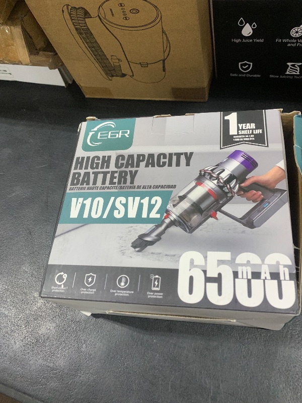 Photo 1 of EGR High Capacity 6500mAh V10 Battery Replacement Compatible with V10 Animal V10 Absolute V10 Fluffy V10 Motorhead SV12 Cordless Stick Vacuum Cleaner (Not Fit SV10)