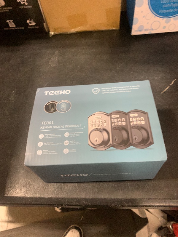 Photo 1 of TEEHO TE001 Keyless Entry Door Lock with Keypad - Smart Deadbolt Lock for Front Door with 2 Keys - Auto Lock - Easy Installation - Oil-Rubbed Bronze