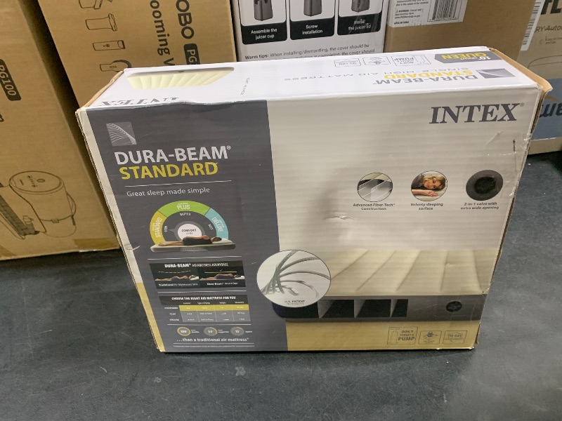 Photo 1 of Intex 64103E Dura-Beam Standard Single-High Air Mattress: Fiber-Tech - Queen Size - 10in Bed Height - 600lb Weight Capacity - Pump Sold Separately