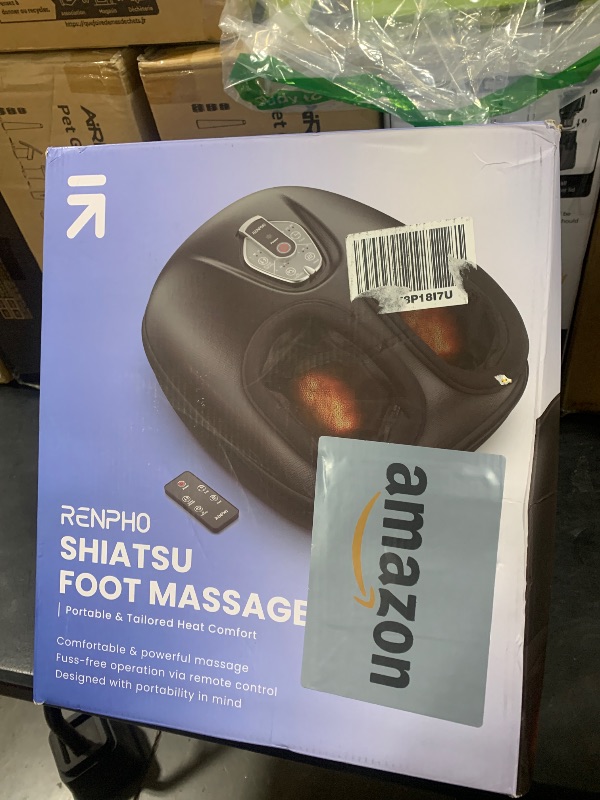Photo 1 of RENPHO Foot Massager Machine with Heat [2025 Upgraded], FSA HSA Eligible, Foot Massager for Plantar Fasciitis, 3 Heat Levels, Fathers Day Dad Gifts for Women Mom, Wireless Control, True Feet Massage