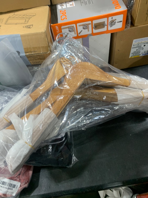 Photo 1 of Ulimart Wooden Hangers Pack of 20 - Sturdy, Heavy Duty Hangers for Shirts, Dresses, Coats & More (Natural)