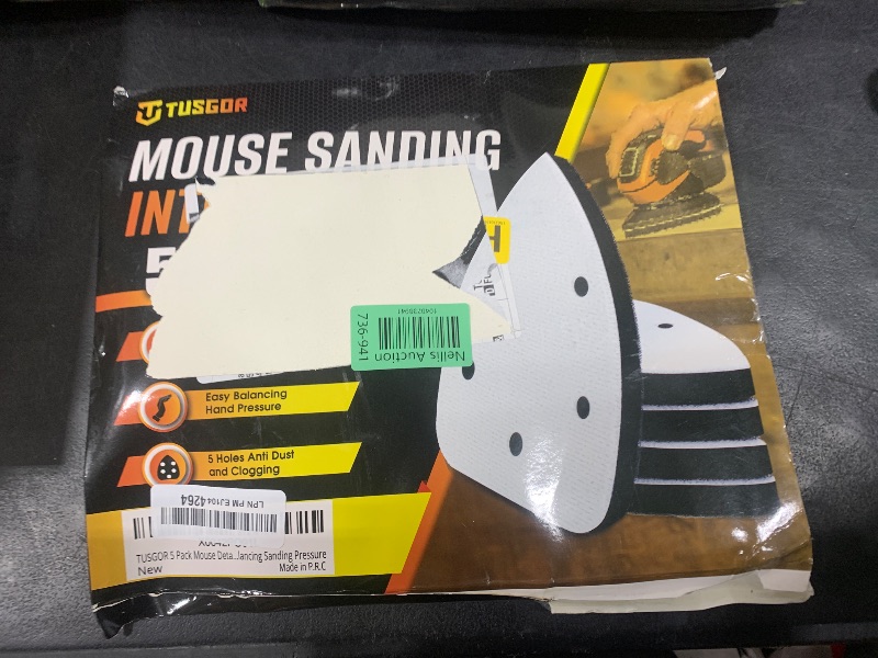 Photo 1 of TUSGOR 5 Pack Mouse Detail Sanding Interface Pad Hook and Loop - Triangle Sanding Pads with 5 Holes Foam Interface - Mouse Sander Sandpaper Backing Pad for Flexibility & Balancing Sanding Pressure