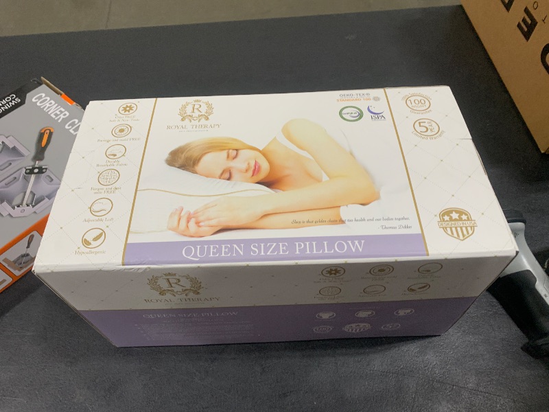 Photo 1 of Royal Therapy Memory Foam Pillow, Queen Neck Pain Relief, Contour Cervical Pillow, for Neck and Shoulder Pain, Side, Back and Stomach Sleeper