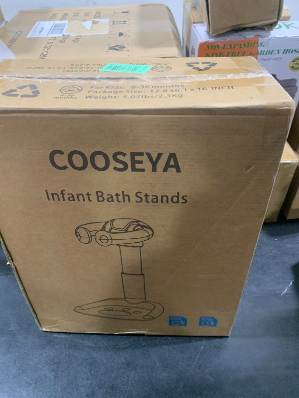 Photo 1 of COOSEYA Baby Bath with Shower Stand Support|Anti-Pinch Soporte para Bañera de Bebé Adjustable Shower Tower and Anti-Slip for Toddler Standing Up Themselves,Ideal Gift for Infants 6-36 Months