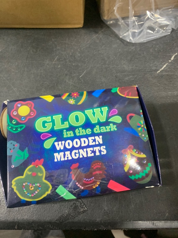 Photo 1 of GWAHSA Easter Crafts for Kids, 30pcs Glow in The Dark DIY Wooden Magnets Arts Crafts Supplies Painting Kit for Boys Girls Ages 4-8 8-12 Spring Easter Activities Party Favors Basket Stuffers Toys Gifts