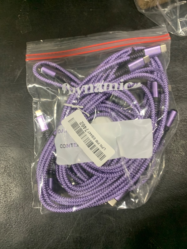 Photo 1 of AINOPE USB C to USB C Cable 100W Durable iPhone 16 Charger Cord Right Angle, USBC to USBC Cable Cord Fast Charging Fit iPhone 16 Pro Max Plus MacBook/iPad Pro/Samsung (1.6FT/2*3.3FT/2*6.6FT)Purple
