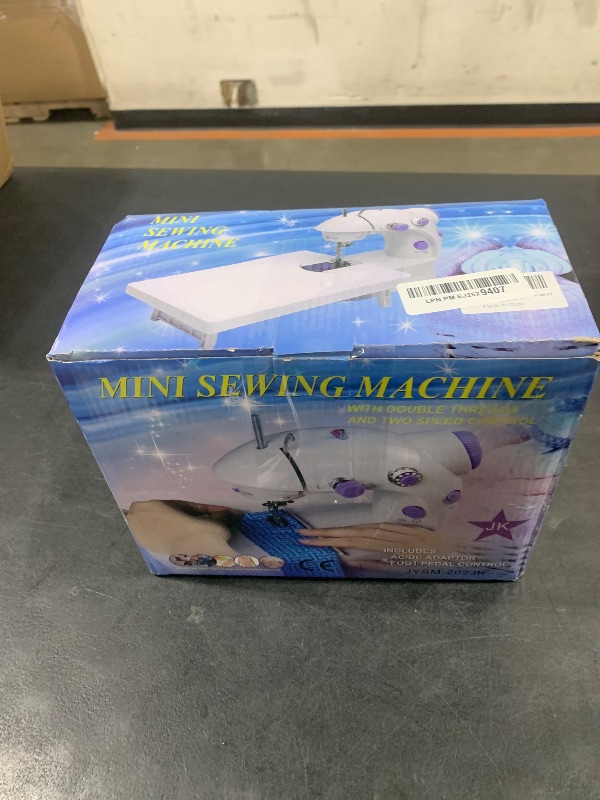 Photo 1 of Portable Sewing Machine with Extension Table and Light, Mini Handheld Sewing Machine with Upgraded, Two Threads Double Speed Double Switches, Easy to Use for Kids, Beginners and DIY
