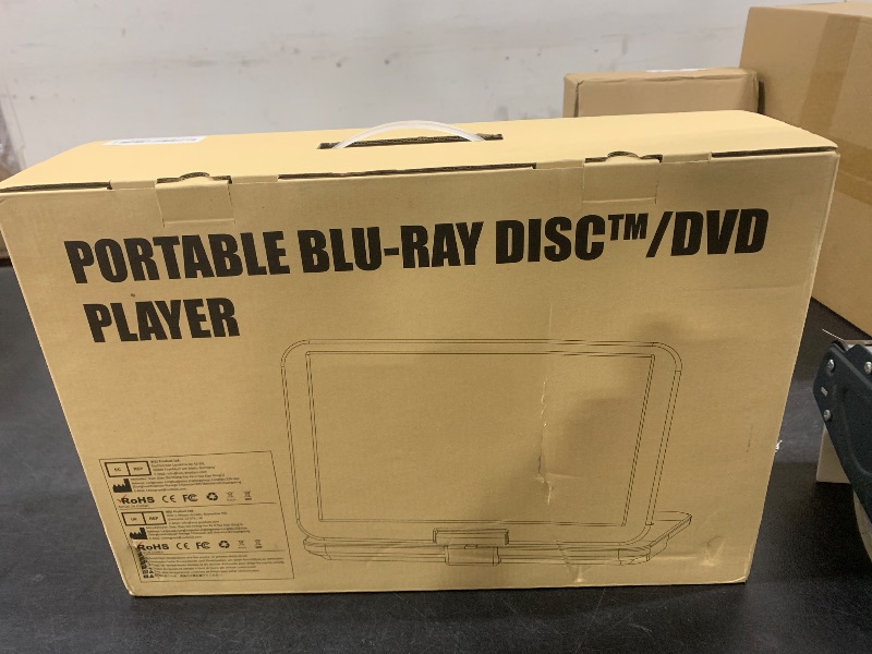 Photo 1 of 17.6" Portable Blu Ray DVD Player with 15.4" Screen, HDMI Input/Output, Sync Screen, 5 Hours Playing Time, 1080P MP4 MKV Video, Surround Audio, USB SD