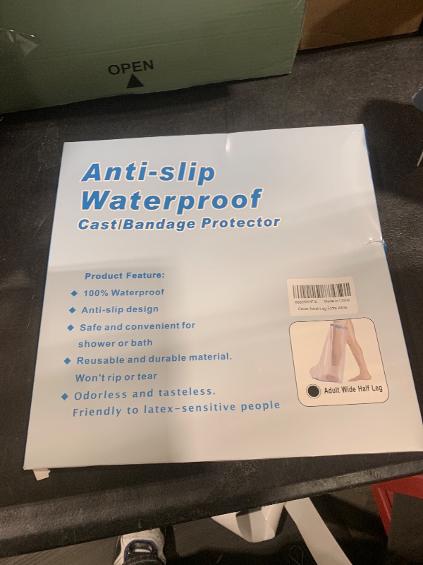 Photo 1 of Waterproof Extra Wide Leg Cast Cover for Shower Adults, Extra Large Leg Shower Cover with Non-Slip Bottom, Watertight Foot Protector for Plus Size Adults Surgery Shower Boot