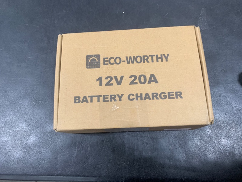Photo 1 of ECO-WORTHY 12V 20A Lithium Battery Charger 14.6V LiFePO4 Battery Charger with Quick Connector Automatic Smart & Maintenance for Deep Cycle Rechargeable Battery Boat RV