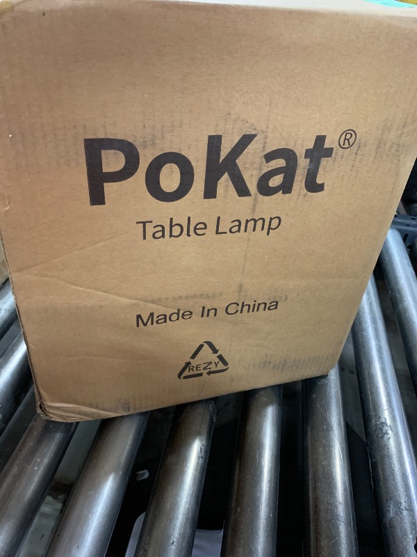 Photo 1 of PoKat 23" Modern Ceramic Table Lamp Set of 2 for Living Room White Desk Lamps for Bedroom Farmhouse Bedside Nightstand Bedside Lamp End Table Lamps Beige