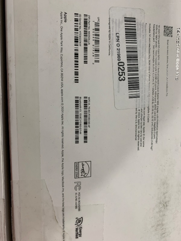 Photo 1 of Apple 2024 MacBook Pro Laptop with M4 Max, 14?core CPU, 32?core GPU: Built for Apple Intelligence, 14.2-inch Liquid Retina XDR Display, 36GB Unified Memory, 1TB SSD Storage; Silver