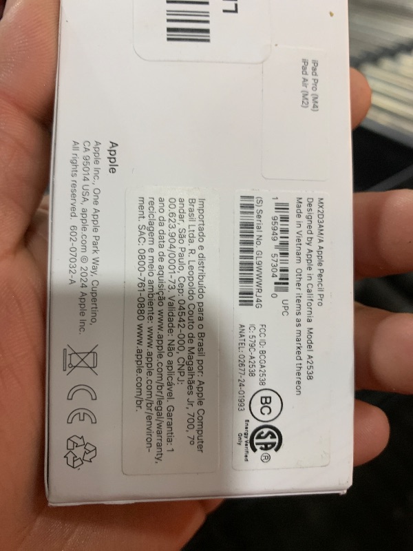 Photo 1 of Apple Pencil Pro: Latest Model - Device Compatibility Check Required - Pixel-Perfect Precision, Tilt and Pressure Sensitivity, Perfect for Note-Taking, Drawing, and Art. Charges and Pairs Magnetically