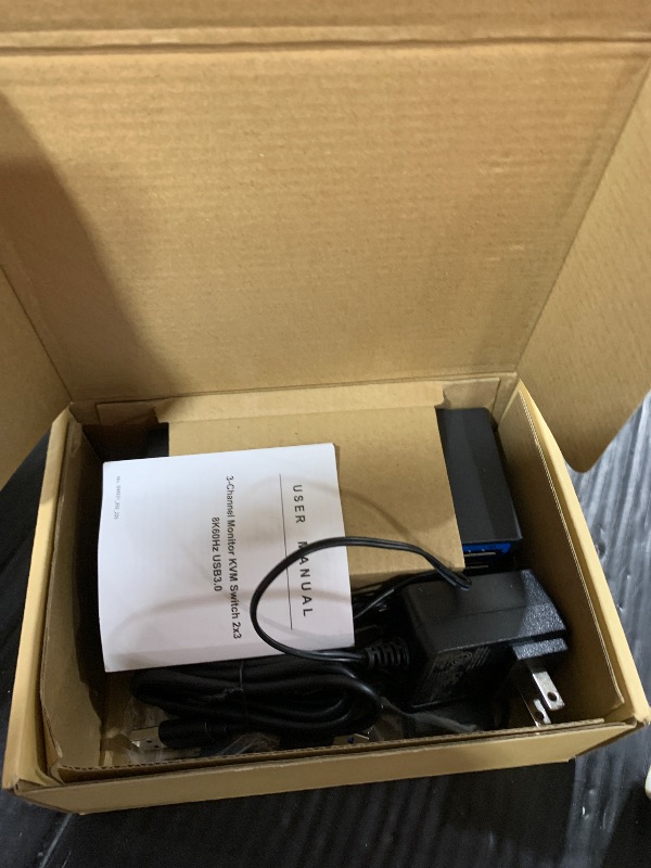 Photo 1 of 8K@60Hz HDMI Displayport KVM Switch 3 Monitors 2 Computers 4K@120Hz Triple Monitor KVM Switches for 2 PC Share 4 USB 3.0 Ports Support Extended & Copy Mode Desktop Controller 12V Adapter Included