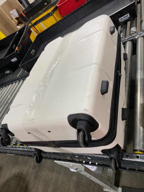 Photo 1 of Coolife Luggage Expandable(only 28") Suitcase PC+ABS Spinner Built-In TSA lock 20in 24in 28in Carry on (white, L(28in).)