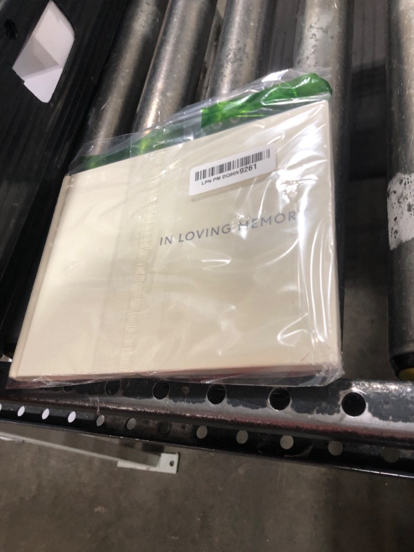 Photo 1 of ZICOTO Beautiful Linen Funeral Guest Book for The Celebration of Life - The Perfect in Loving Memory Book with Ample Space to Sign in for Guests - Premium Craftsmanship for Honoring Loved Ones