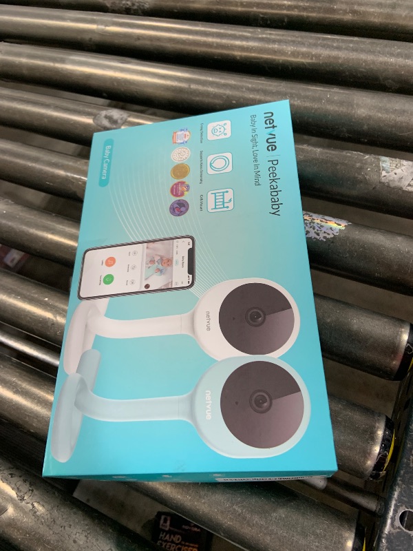 Photo 1 of NETVUE Peekababy Baby Camera Monitor, Wireless Baby Monitor with Camera & Audio, 4-in-1 Crib Mount, Smart App, Sleep Analysis & Two-Way Talk (White)