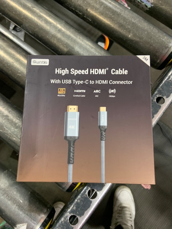 Photo 1 of Quntis USB C to HDMI Cable 10FT, 4K Type C to HDMI Adapter Thunderbolt Compatible with iPhone 15 Pro Max Plus, MacBook Pro/Air, iPad Pro, Android Galaxy S23/S22/S20, XPS,Surface Pro,Steam Deck