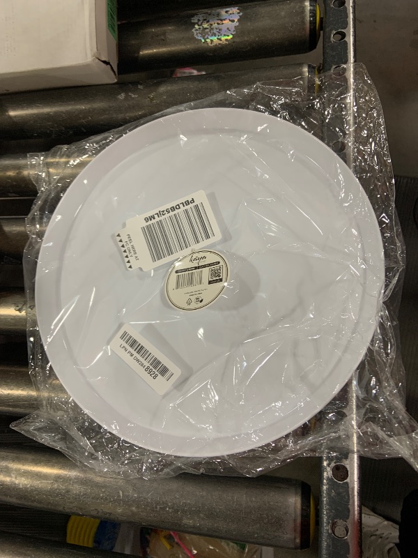 Photo 1 of Kaya White Plastic Medium Round Cake Stands (11.6") 1 PC - Chic & Disposable Table Display, Perfect for Weddings, Birthdays, Baby Showers, & More
