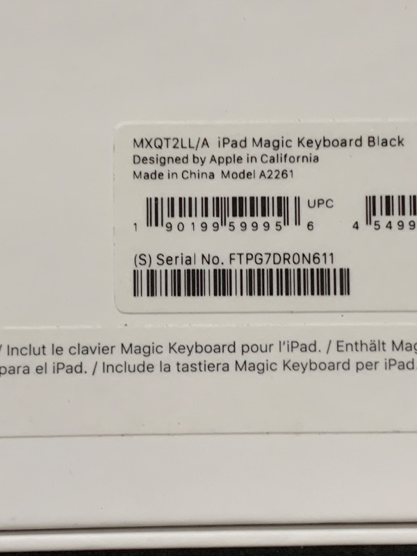 Photo 1 of Apple Magic Keyboard: iPad Keyboard case for iPad Pro 11-inch (1st, 2nd, 3rd, 4th gen) and iPad Air (4th, 5th gen, and M2), Great Typing Experience, Built-in trackpad, US English - Black