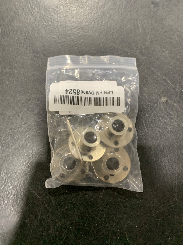 Photo 1 of Luomorgo 4 Pcs 10mm/0.39 inch Metal Flange Shaft Coupling Rigid Flange Coupling Motors Guide Shaft Axis Bearing