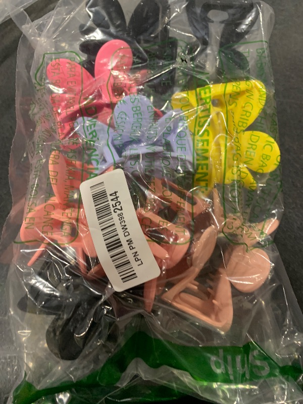 Photo 1 of 12-Piece Flower Claw Clips - Large Jaw Clips for Women & Girls - Thick & Thin Hair - 12 Colors - Matte, Non-Slip, Strong Hold