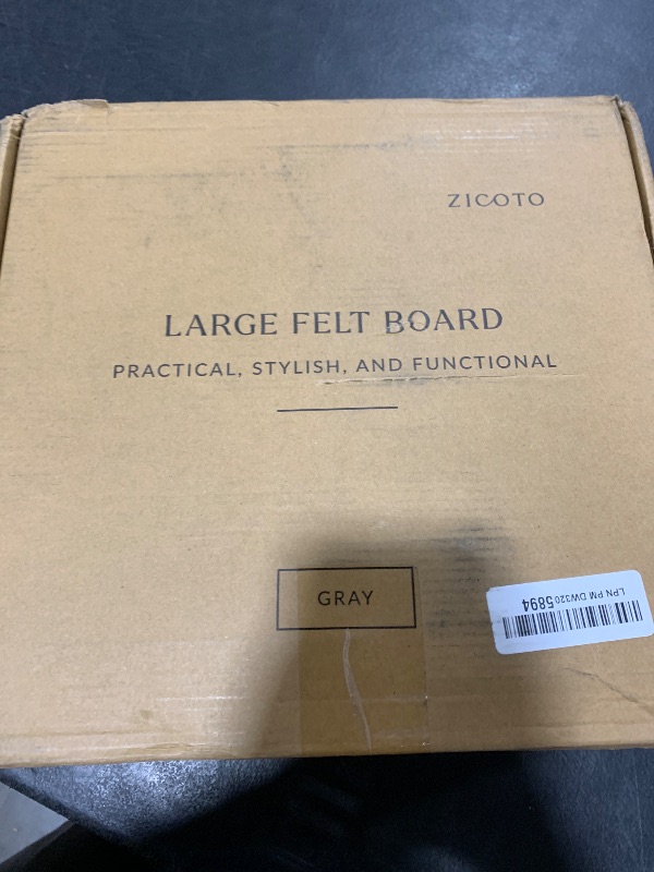 Photo 1 of Large Felt Bulletin Board - Stylish Perfectly Sized 35" x 47" Cork Board Alternative for Office & Wall Decor – 12 Customizable Adhesive Tiles w/Golden Pins are Perfect to Display Your Photos