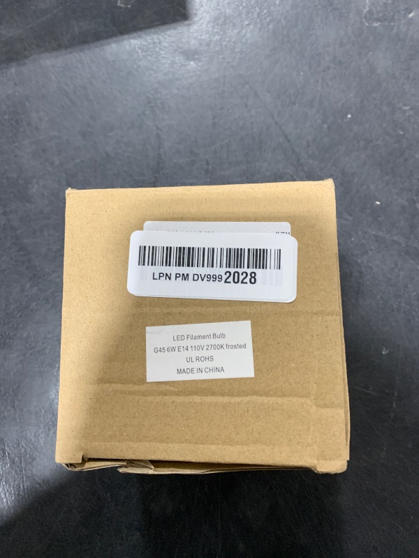 Photo 1 of YDJoo E14 G45 LED Globe Filament Bulb Dimmable 6W LED Filament Light Bulb 60W Equivalent E14 European Base Warm White 2700K Frosted Glass Decorative Vintage Bulb for Pendent Chandelier, AC110V(4 Pack)