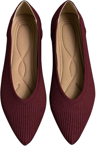 Photo 1 of Women's Flats Shoes Pointed Toe Knit Ballet Comfortable Dressy Slip On Flat
Size 43