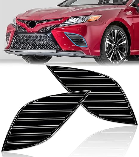 Photo 1 of Fog Light Cover Compatible with 2018 2019 2020 Camry SE XSE Left & Right Side-Glossy Black