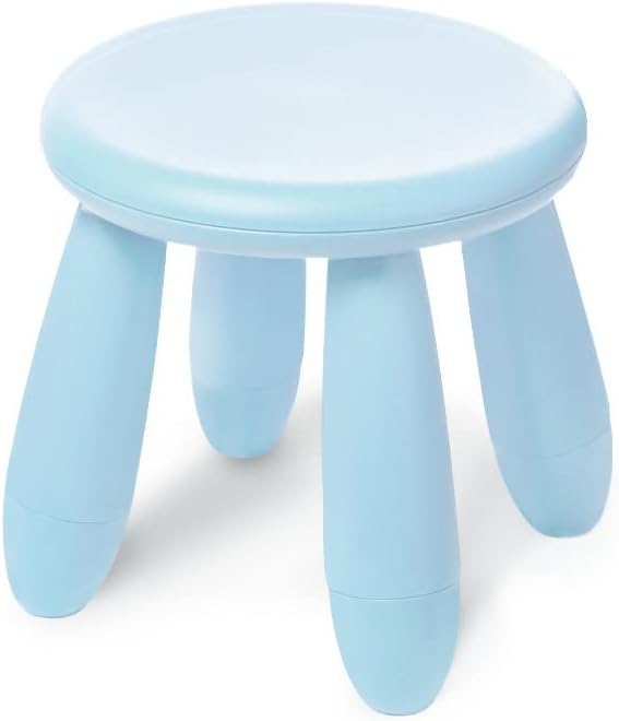 Photo 1 of Soerreo Children's Footstools, Kindergarten Learning Stools,Children's Dresser Stool, Plastic Light Footstools are Durable and Movable (Blue)
