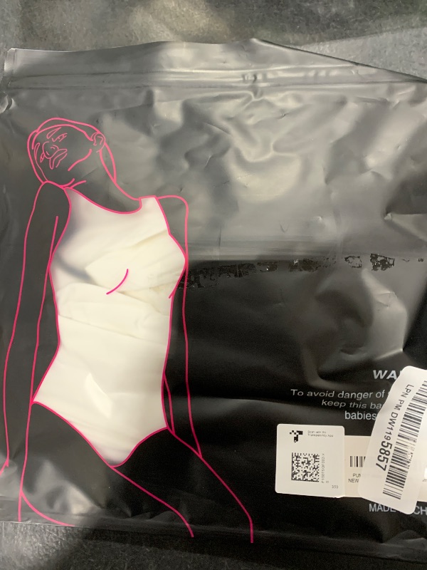 Photo 1 of PUMIEY White Tank Tops for Women Square Neck Sleeveless Summer Tops, Splashed White X-Small