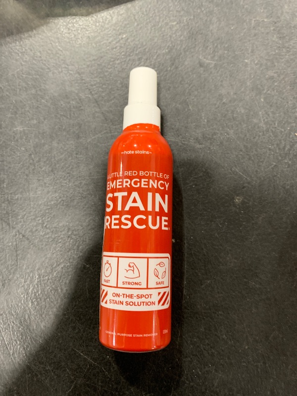 Photo 1 of Emergency Stain Rescue Remover Spray – 4oz Laundry Stain Remover for Clothes, Upholstery Fabric, Carpet - Works on Most Blood, Grass, Coffee, Mud, Grease & Oil