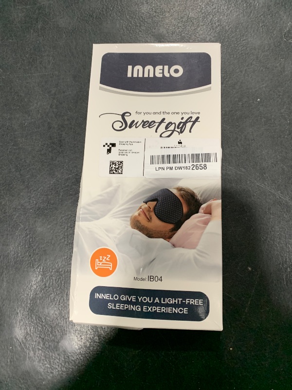 Photo 1 of INNELO 3D Contoured Sleep Mask for Side Sleepers - 100% Light Blocking Sleeping Mask for Men & Women, Soft and No Pressure on Eyes - Airplane Blindfold, Night Eye Cover for Travel, Nap, Yoga - Grey