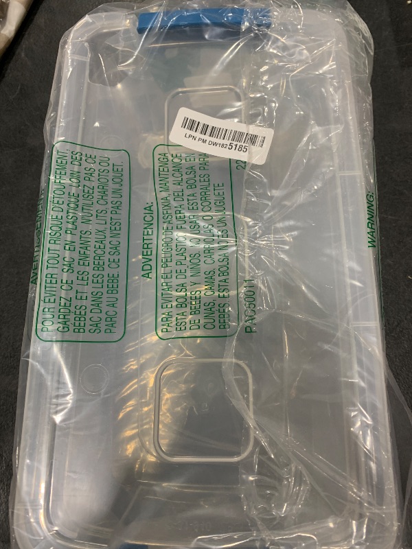 Photo 1 of Tribello Clear Plastic Storage Bins with Lids Stackable Storage Bins (6 Quart)