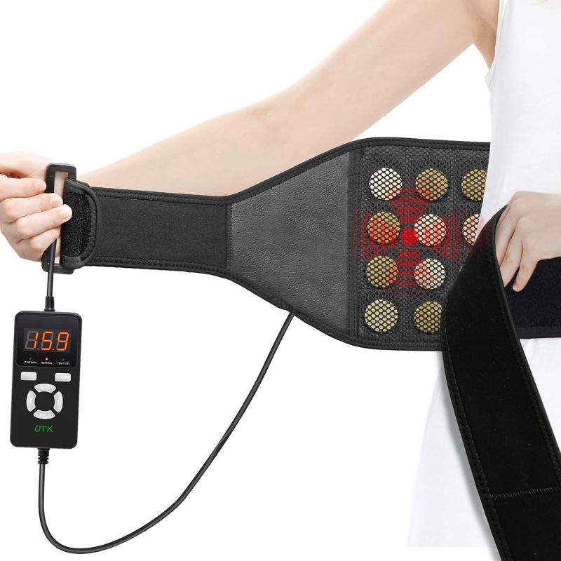 Photo 1 of UTK Far Infrared Vibrating Heating Pad with Vibration Massage for Lower Back Pain. 3 Vibration Modes, Smart Controller, Hot Enough (103?-159?)?Back Pain Relief,