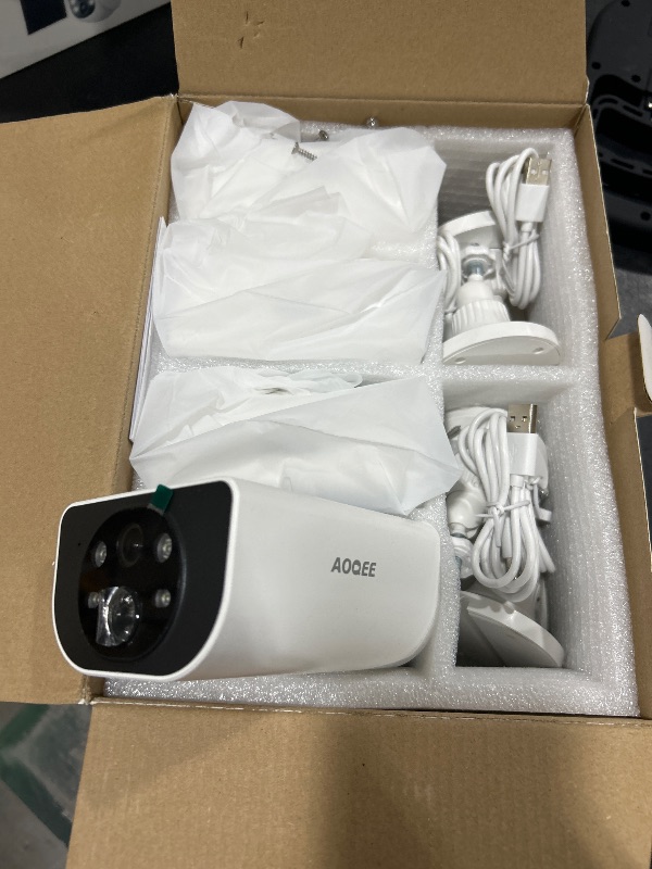 Photo 1 of AOQEE Cameras for Home Security-2K Wireless Security Camera Outdoor with AI Motion Detection & Siren, Non-Stop Solar Powered Charging, Color Night Vision, SD/Cloud Storage, Waterproof, S1 4P