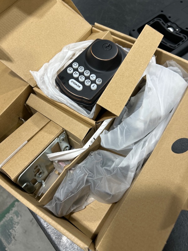 Photo 1 of Revolo RE001 Electronic Keypad Deadbolt, Keyless Entry Door Lock, Keyed Entry, Auto Lock, Smart Lock with Handle, Front Door Handle Sets, Anti-Peeking Password, Oil-Rubbed Bronze