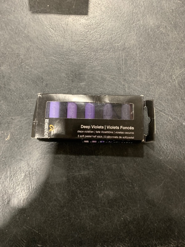 Photo 1 of Rembrandt Professional Soft Pastel Set Deep Violets | 5 Half Pastels