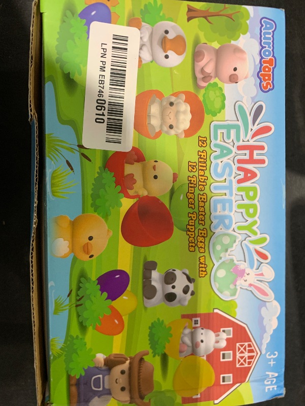 Photo 1 of 12 PCS Easter Eggs with Finger Puppets, Easter Basket Stuffers with Toys inside for Hunt Easter Goodie Bag Fillers Classroom Prize Rewards, Easter Party Favors for Kids Boys Girls