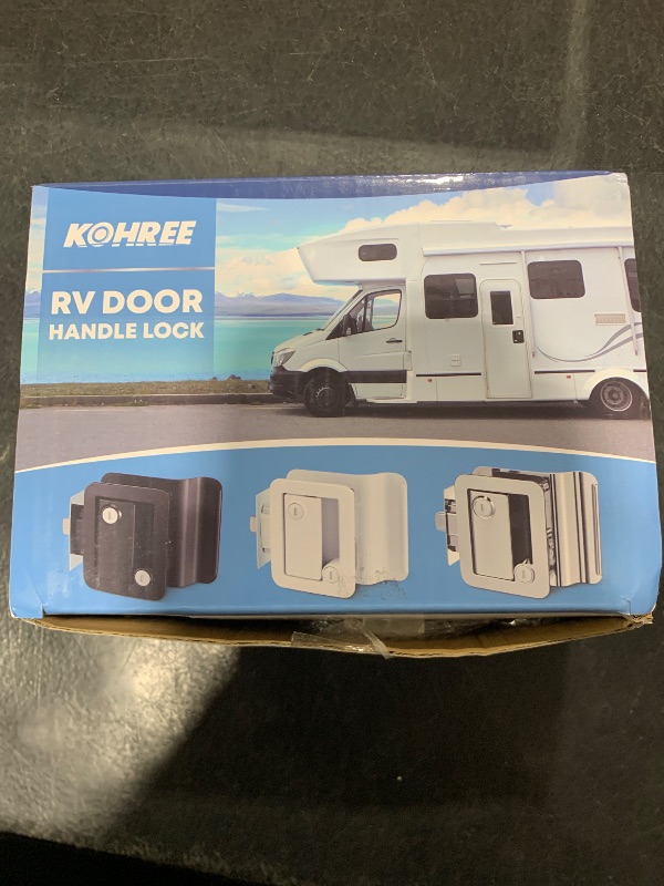 Photo 1 of Kohree Upgraded RV Door Lock Replacement with Paddle Deadbolt, 100% Zinc Alloy, Camper Door Handle Latch, RV Enclosed Travel Trailer Entry Door Lock with Keys for Camper Horse Trailer Cargo, Black