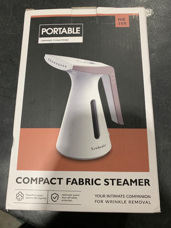 Photo 1 of Newbealer Steamer for Clothes, 1200W Travel Steamer with Horizontal & Vertical Steaming, 2 Steam Levels, Dry Ironing, Foldable, 1.5lbs Lightly, 180ml Handheld Fabric Wrinkle Remover (120V Only)