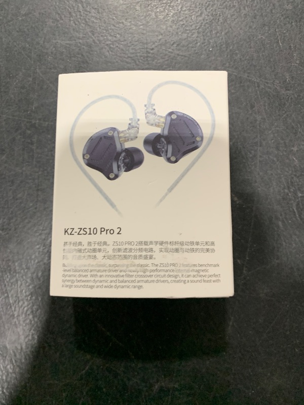 Photo 1 of Linsoul KZ ZS10 Pro, 4BA+1DD 5 Driver in Ear Monitor, HiFi Wired Earbuds, Gaming Earbuds, Hybrid IEM Earphones with Stainless Steel Faceplate, Detachable Cable for Musician(Without Mic, Dark Black)