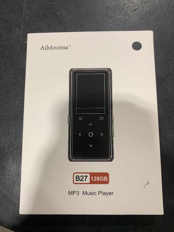Photo 1 of 128GB MP3 Player with Bluetooth 5.2, AiMoonsa Music Player with Built-in HD Speaker, FM Radio, Voice Recorder, HiFi Sound, E-Book, Earphones Included