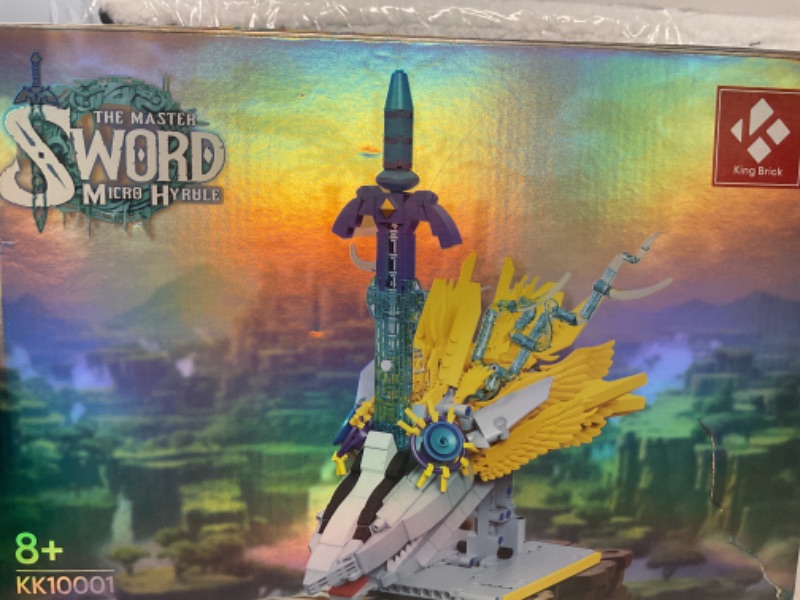 Photo 1 of MOC TOTK Master Sword Building Set, Legendary Sword Building Toy with Crossing Light Dragon Base, Gifts for Fans Kids Adults, Compatible with Lego Animal, 702 PCS (KK10001)