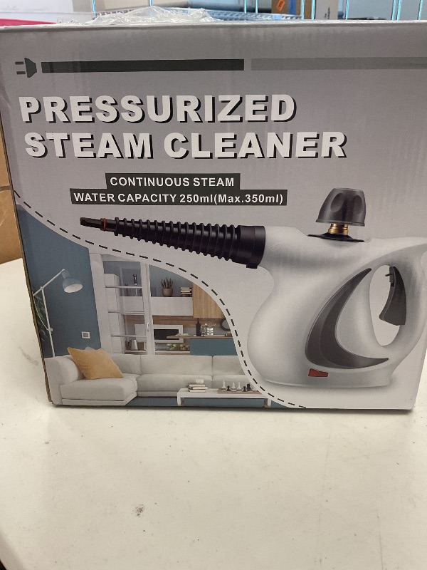 Photo 1 of Spurgehom Handheld Steam Cleaner, Portable Steamer with Large Capacity,11-Piece Accessory Set for Floor, Car, Carpet, Upholstery, Couch, Tile, Windows Cleaning (Grey)